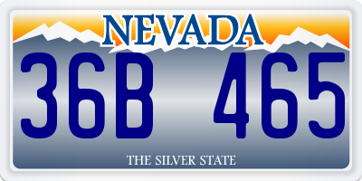 NV license plate 36B465