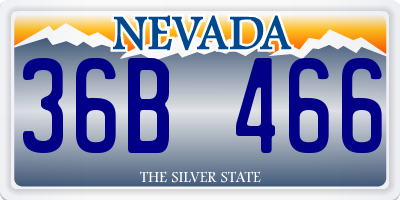 NV license plate 36B466