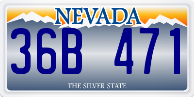 NV license plate 36B471