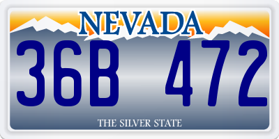 NV license plate 36B472