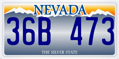 NV license plate 36B473