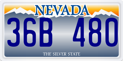 NV license plate 36B480