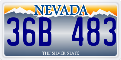 NV license plate 36B483