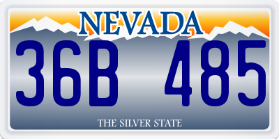 NV license plate 36B485