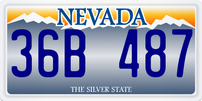 NV license plate 36B487