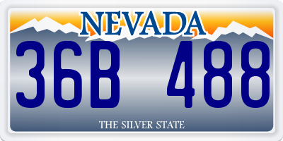 NV license plate 36B488