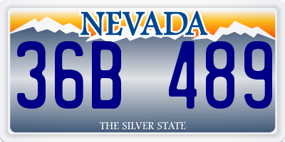 NV license plate 36B489