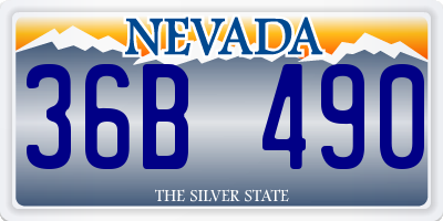 NV license plate 36B490