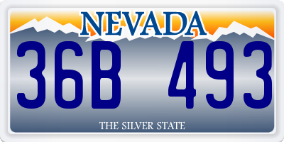 NV license plate 36B493