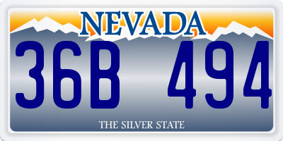 NV license plate 36B494
