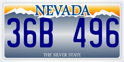 NV license plate 36B496