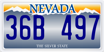 NV license plate 36B497