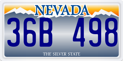 NV license plate 36B498