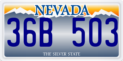 NV license plate 36B503
