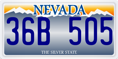NV license plate 36B505