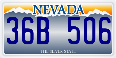 NV license plate 36B506