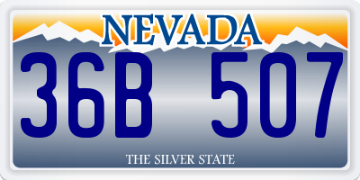 NV license plate 36B507