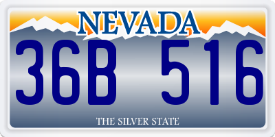 NV license plate 36B516