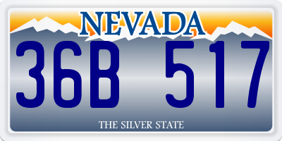 NV license plate 36B517