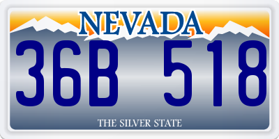 NV license plate 36B518