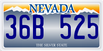 NV license plate 36B525