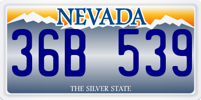 NV license plate 36B539