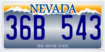 NV license plate 36B543