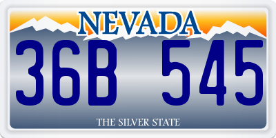 NV license plate 36B545