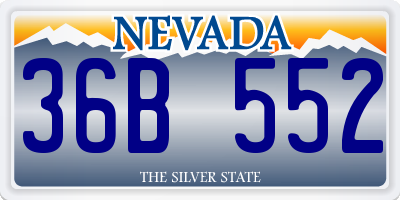 NV license plate 36B552