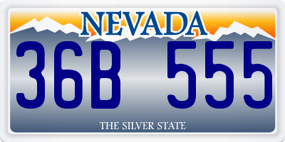NV license plate 36B555