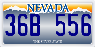 NV license plate 36B556