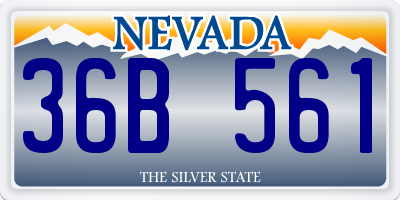 NV license plate 36B561