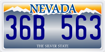 NV license plate 36B563