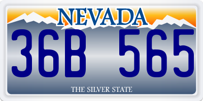 NV license plate 36B565