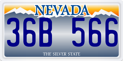 NV license plate 36B566