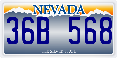 NV license plate 36B568