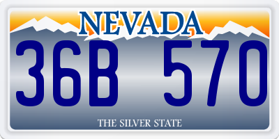 NV license plate 36B570