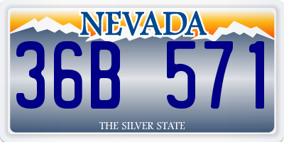 NV license plate 36B571