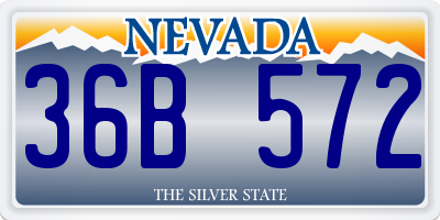 NV license plate 36B572