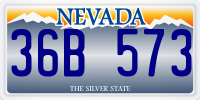 NV license plate 36B573