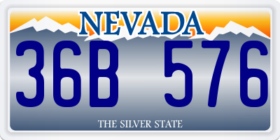 NV license plate 36B576