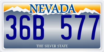NV license plate 36B577