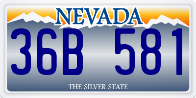 NV license plate 36B581