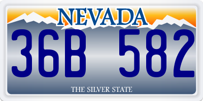NV license plate 36B582