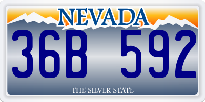 NV license plate 36B592