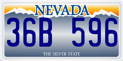 NV license plate 36B596