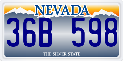 NV license plate 36B598