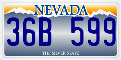 NV license plate 36B599
