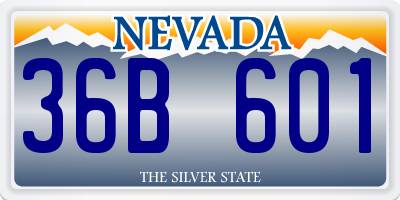 NV license plate 36B601
