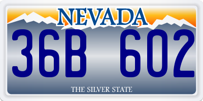 NV license plate 36B602